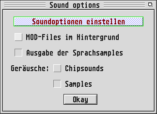 Einstellmöglichkeiten zum Bereich Soundausgabe